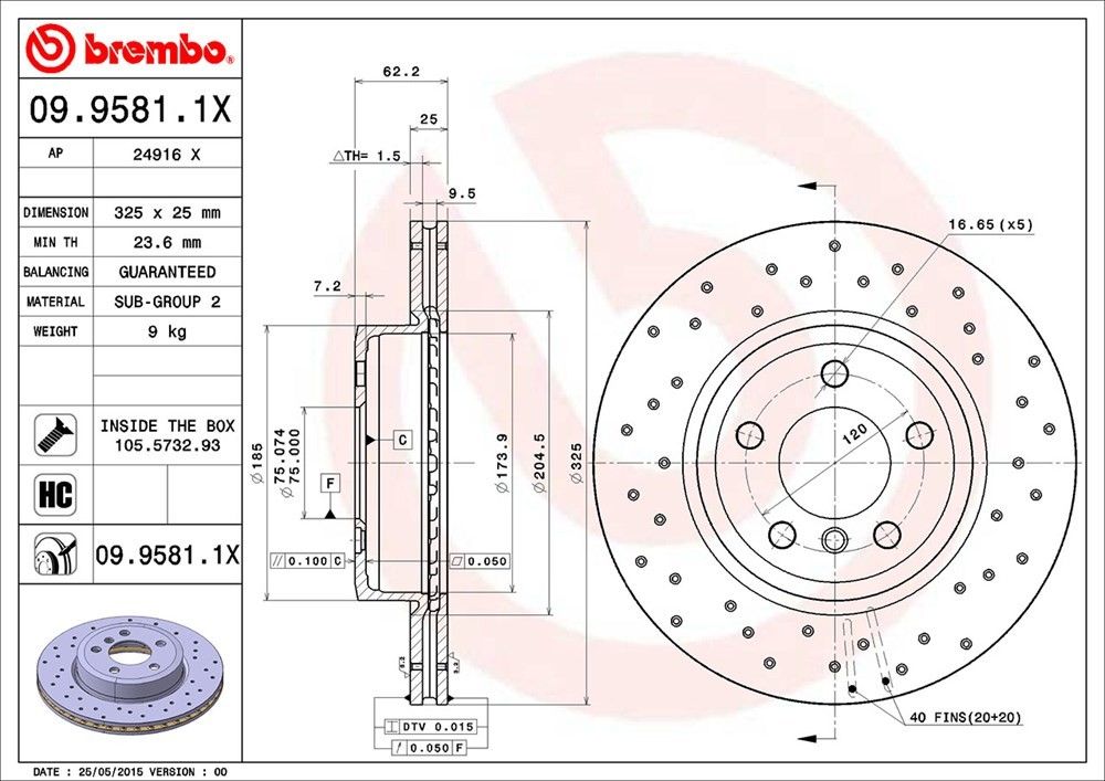 2010, 2009, 2008, 2007, 2006, 2005, 2004 BMW X3 Disc Brake Rotor