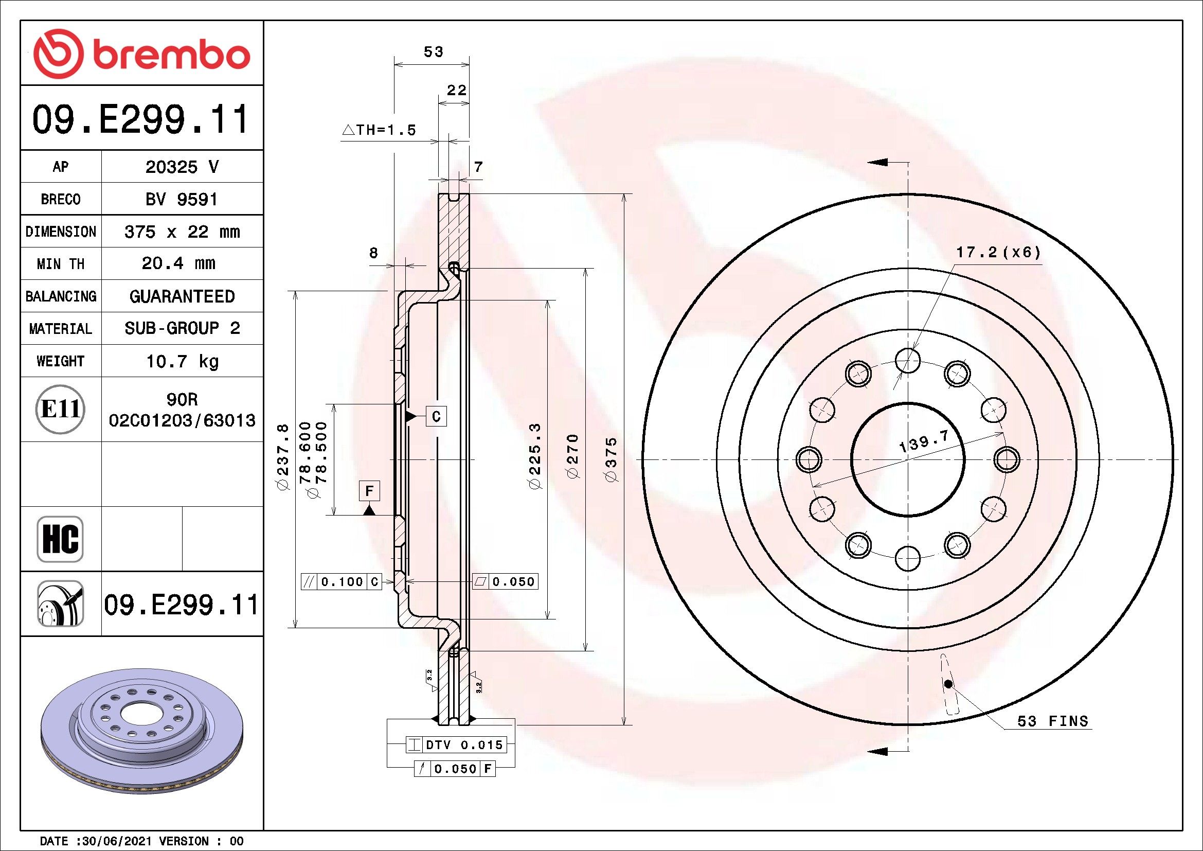 2024, 2023, 2022, 2021, 2020, 2019 Ram 1500 Disc Brake Rotor
