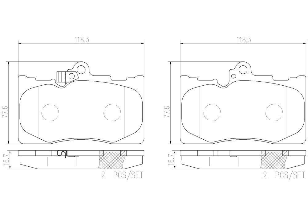 2007, 2006 Lexus GS430 Disc Brake Pad Set