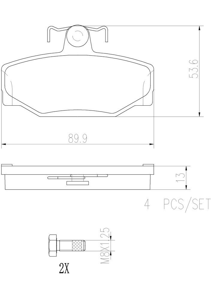 1998, 1997 Volvo S90 Disc Brake Pad Set
