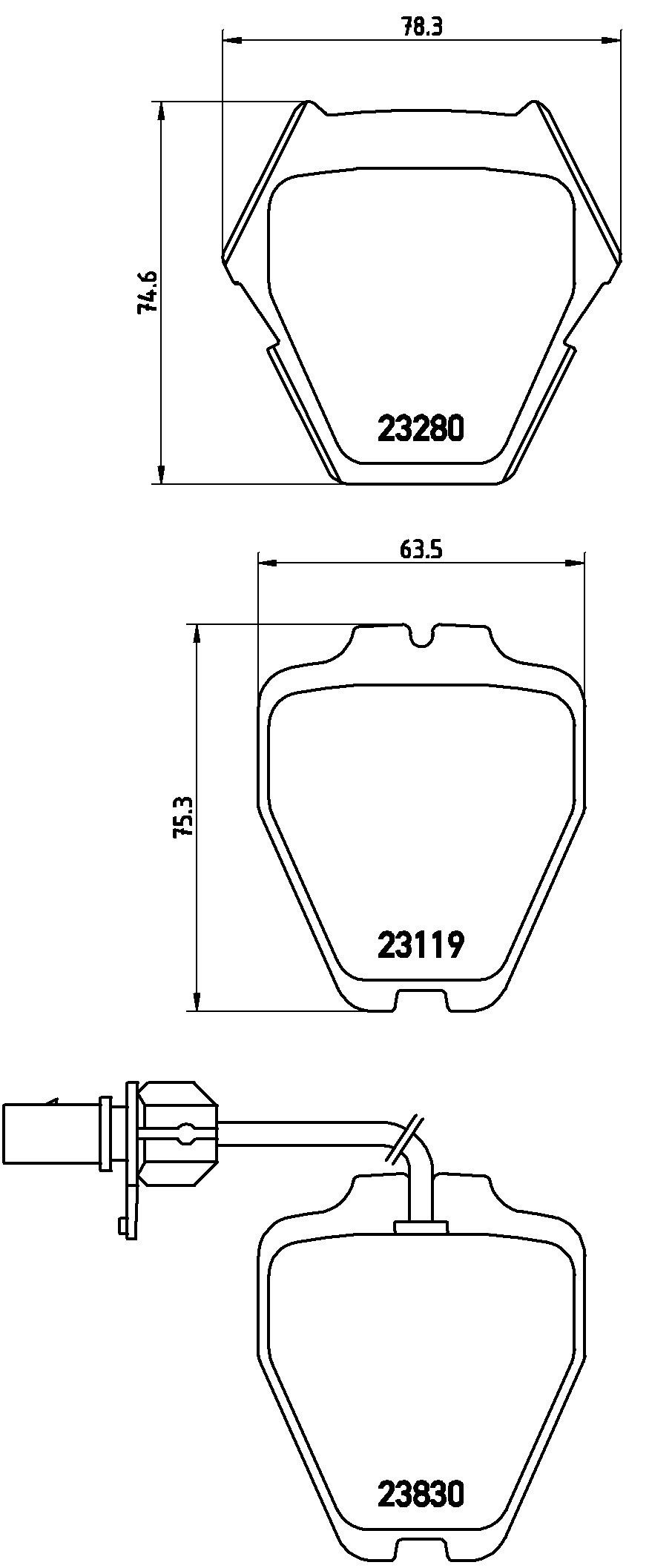2003, 2002 Audi S6 Disc Brake Pad Set