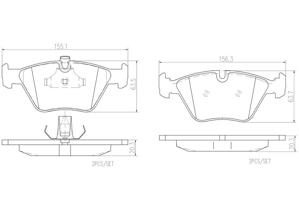 1998, 1997 BMW 528i Disc Brake Pad Set