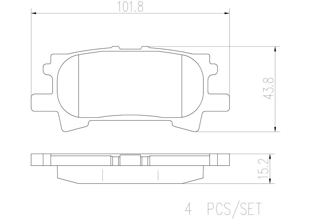 2006, 2005, 2004 Lexus RX330 Disc Brake Pad Set
