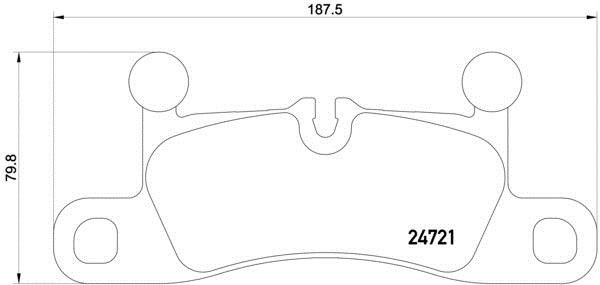 2018, 2017, 2016, 2015, 2014, 2013, 2012, 2011 Porsche Cayenne Disc Brake Pad Set