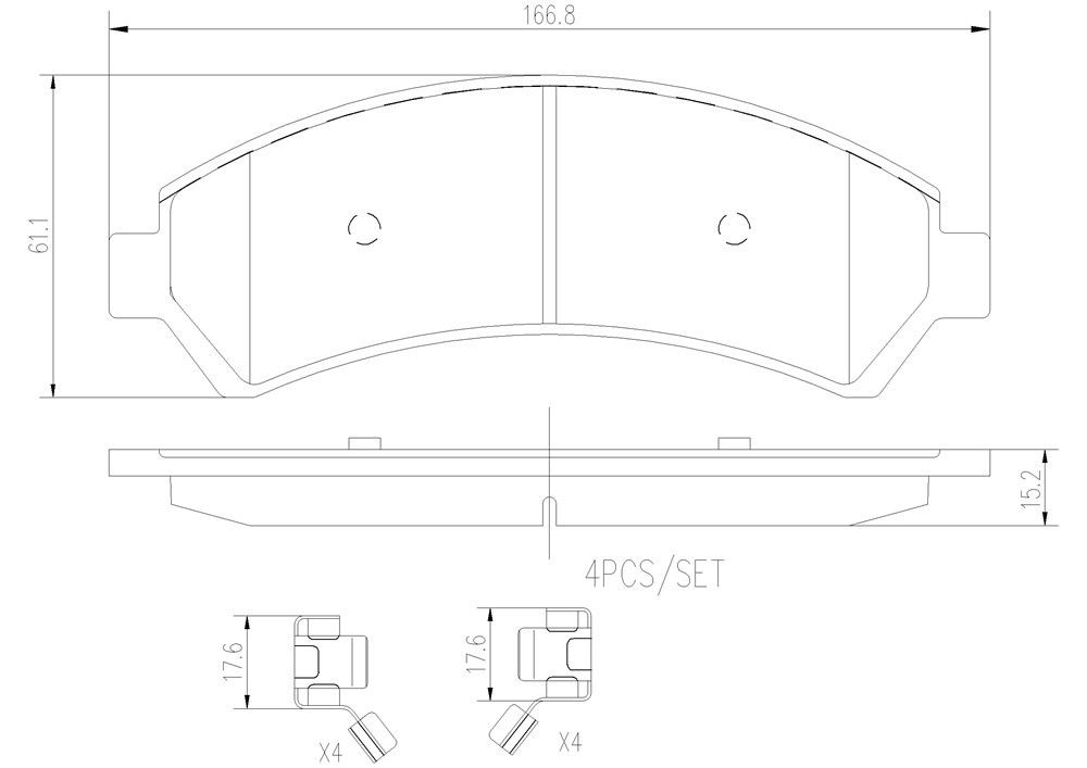 2001, 2000, 1999, 1998 GMC Jimmy Disc Brake Pad Set