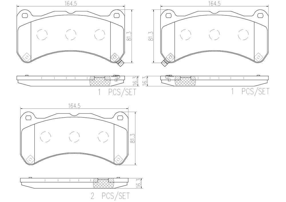 2014, 2013, 2012, 2011, 2010, 2009, 2008 Lexus IS F F Disc Brake Pad Set