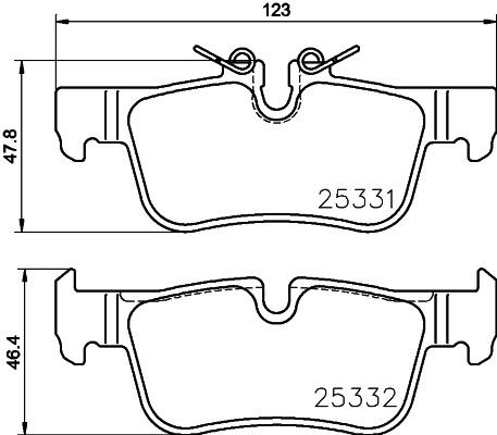 2022, 2021, 2020 Mini Cooper Gran Coupe Disc Brake Pad Set