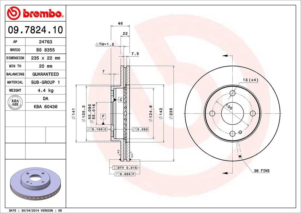 1991, 1990 Mazda 323 Disc Brake Rotor