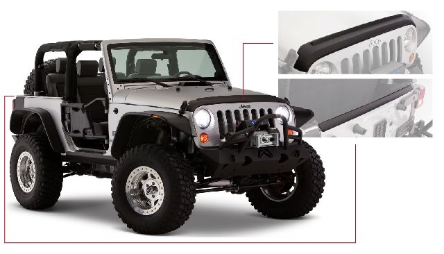 2007-2017 Jeep Wrangler Body Protector Kit (Bushwacker)