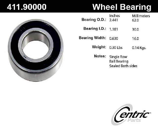 1979-1981 BMW 528i Drive Axle Shaft Bearing - Rear Inner (Centric)
