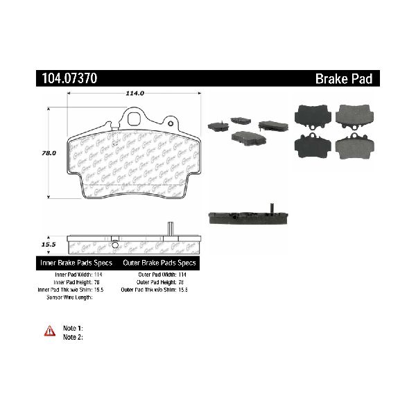 1997-2008 Porsche Boxster Disc Brake Pad Set - Front (Centric)