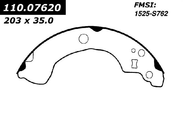 2000-2001 Nissan Sentra Drum Brake Shoe - Rear (Centric)