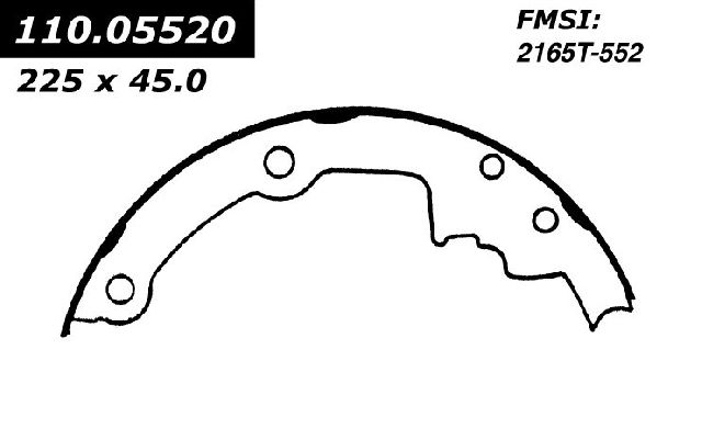 1982-1992 Buick Century Drum Brake Shoe - Rear (Centric)