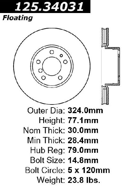 1995-2001 BMW 740i Disc Brake Rotor - Front (Centric)