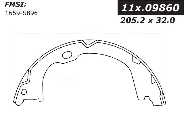 2011-2023 Dodge Durango Parking Brake Shoe - Rear (Centric)