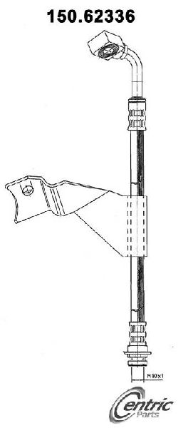 1988-1990 Pontiac Grand Prix Brake Hydraulic Hose - Rear Right (Centric)