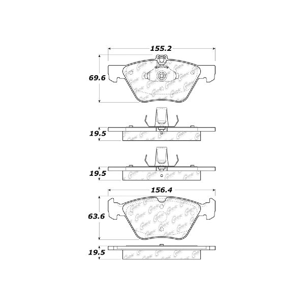 2006-2009 Mercedes-Benz E350 Disc Brake Pad Set - Front (Centric)
