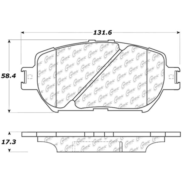 2002-2006 Toyota Camry Disc Brake Pad Set - Front (Centric)