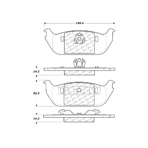2003-2005 Lincoln Aviator Disc Brake Pad Set - Rear (Centric)