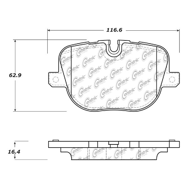 2010-2013 Land Rover Range Rover Sport Disc Brake Pad Set - Rear (Centric)