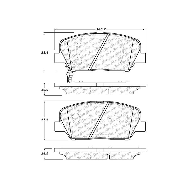 2011-2015 Kia Optima Disc Brake Pad Set - Front (Centric)