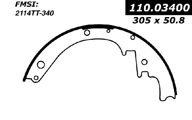 1961-1970 Buick LeSabre Drum Brake Shoe - Rear (Centric)