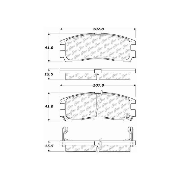 1988 Mitsubishi Galant Disc Brake Pad Set - Rear (Centric)