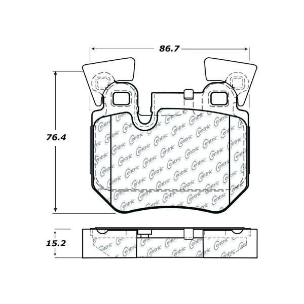 2013 BMW 328i Disc Brake Pad Set - Rear (Centric)