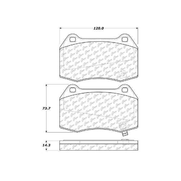 2002-2006 Nissan Sentra Disc Brake Pad Set - Front (Centric)