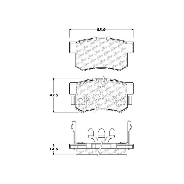 2012-2015 Honda Crosstour Disc Brake Pad Set - Rear (Centric)