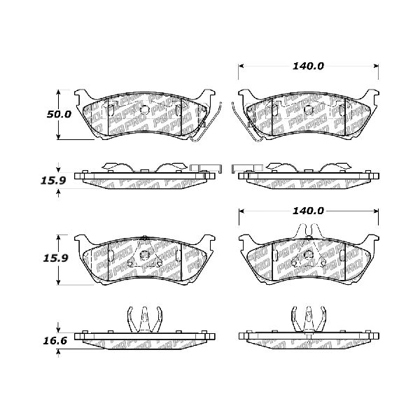 2003-2005 Mercedes-Benz ML350 Disc Brake Pad Set - Rear (Centric)