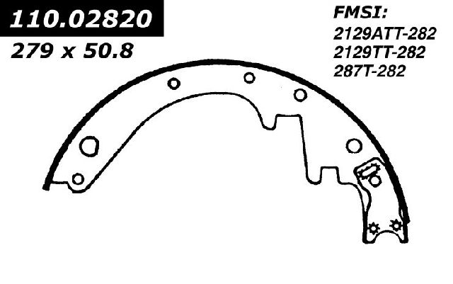 1965-1975 Ford F-100 Drum Brake Shoe - Front (Centric)