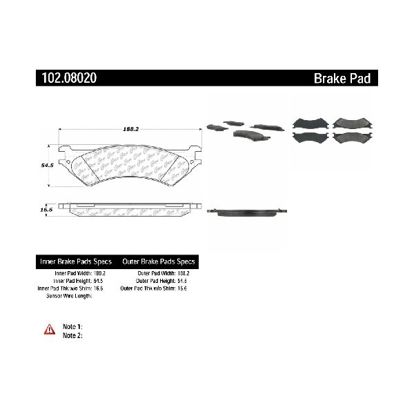 2003-2007 Ford E-250 Disc Brake Pad Set - Rear (Centric)