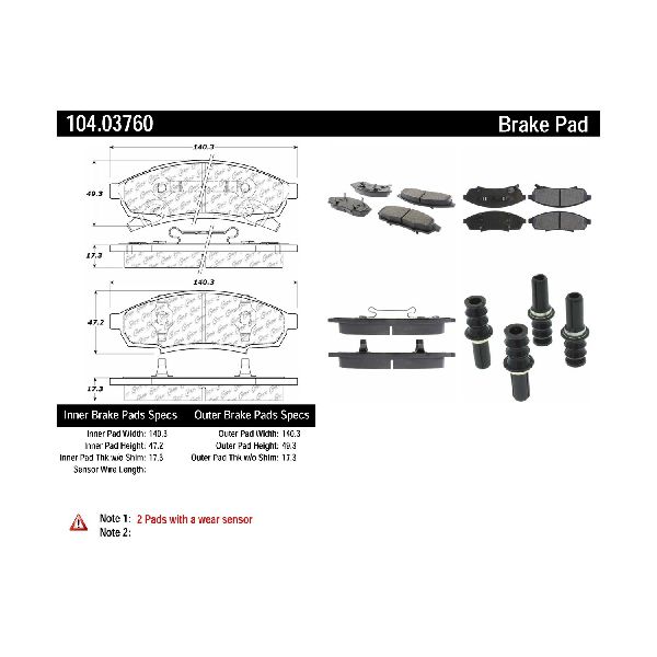 1990-2001 Chevrolet Lumina Disc Brake Pad Set - Front (Centric)