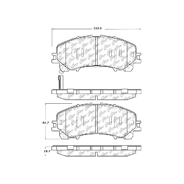 2014-2023 INFINITI Q50 Disc Brake Pad Set - Front (Centric)