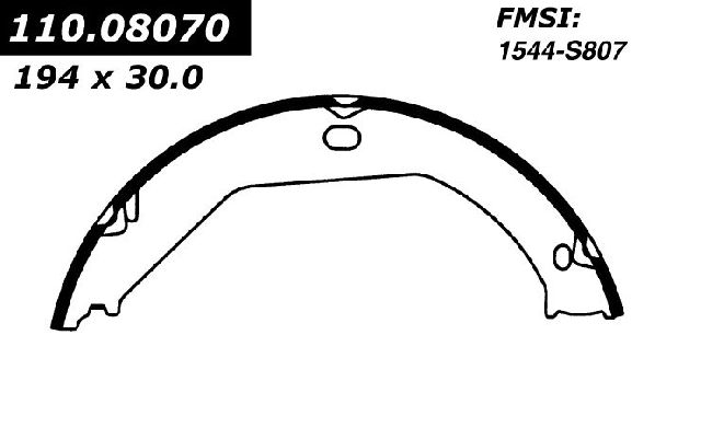 1999-2004 Jeep Grand Cherokee Parking Brake Shoe - Rear (Centric)