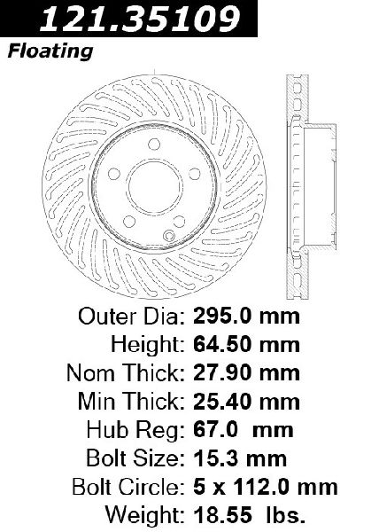 2008-2009 Mercedes-Benz C280 Disc Brake Rotor - Front (Centric)