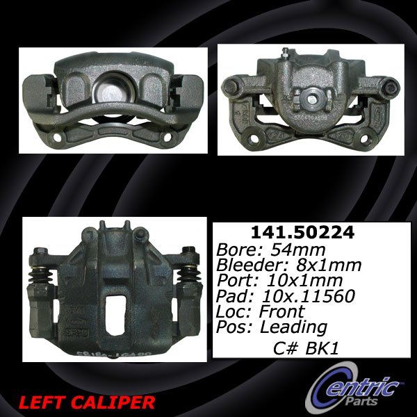2006-2011 Hyundai Accent Disc Brake Caliper - Front Left (Centric)