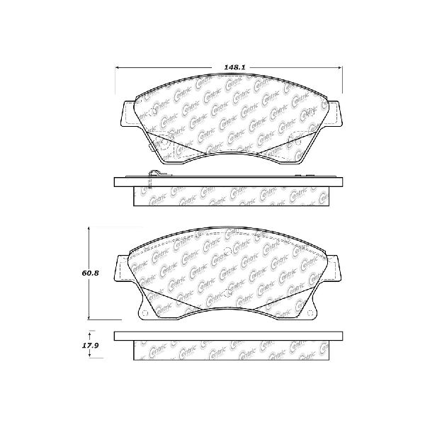2012-2017 Chevrolet Sonic Disc Brake Pad Set - Front (Centric)