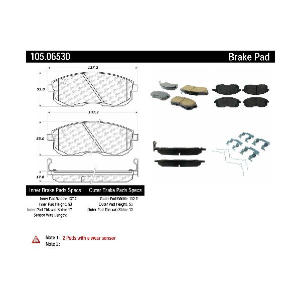 2000-2006 Nissan Sentra Disc Brake Pad Set - Front (Centric)