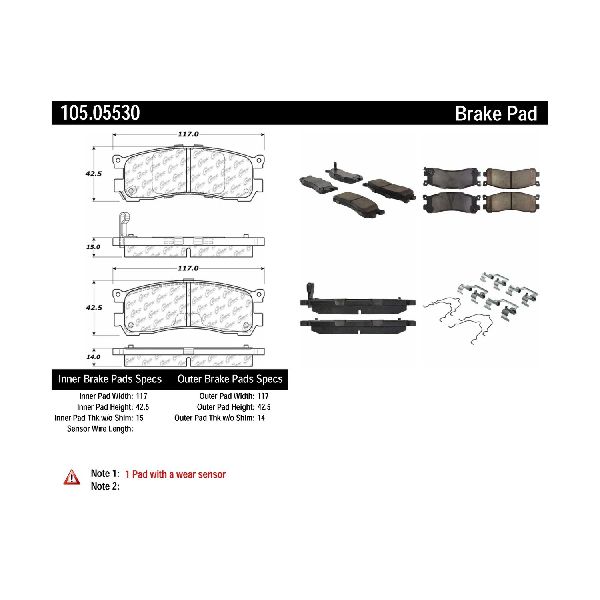 1993-1998 Mazda MPV Disc Brake Pad Set - Rear (Centric)