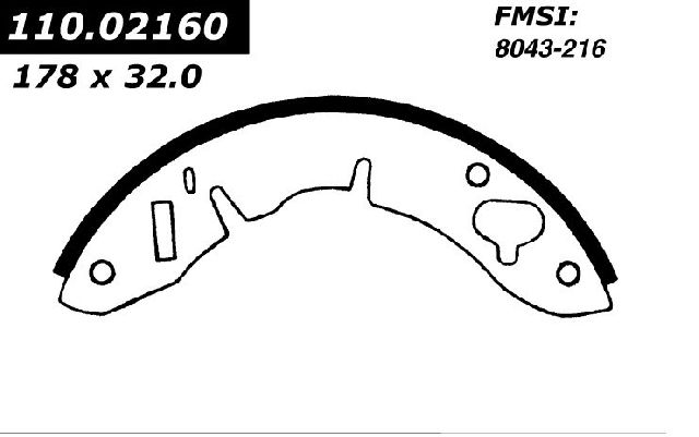 1962-1979 MG Midget Drum Brake Shoe - Rear (Centric)