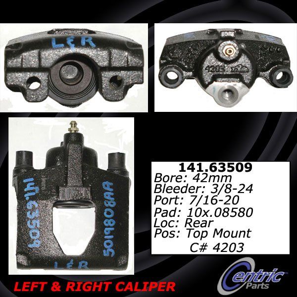 2001-2007 Dodge Caravan Disc Brake Caliper - Rear Left or Rear Right (Centric)
