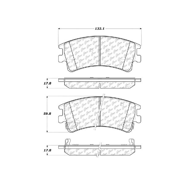 2003-2005 Mazda 6 Disc Brake Pad Set - Front (Centric)