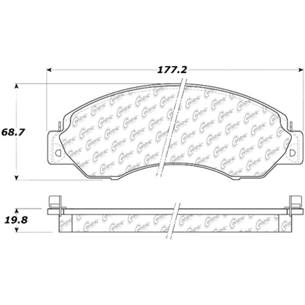 1994-2010 UD 1400 Disc Brake Pad Set - Front (Centric)
