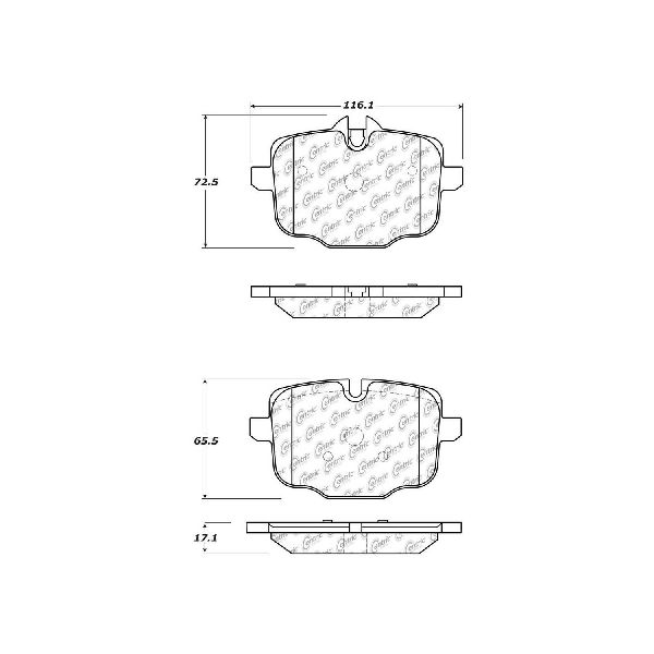 2013-2016 BMW M5 Disc Brake Pad Set - Rear (Centric)