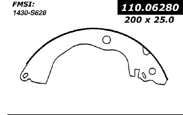 1991-1993 Isuzu Stylus Drum Brake Shoe - Rear (Centric)