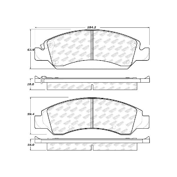 2015-2020 Chevrolet Suburban Disc Brake Pad Set - Front (Centric)