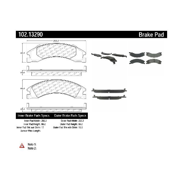2008-2011 Ford E-250 Disc Brake Pad Set - Rear (Centric)