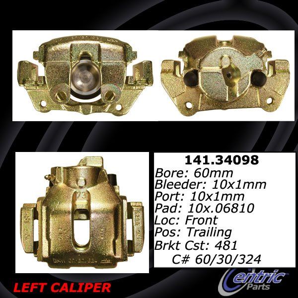 2001-2003 BMW 530i Disc Brake Caliper - Front Left (Centric)